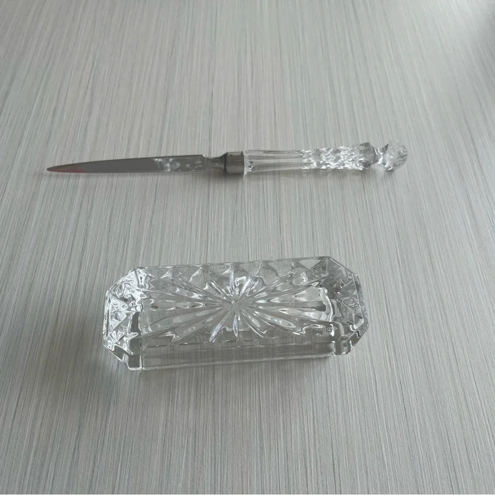 Crystal card holder & letter opener - Picture 4 of 10
